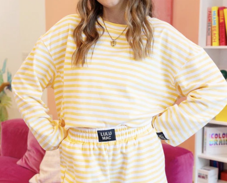 LULU MAC striped long sleeve- Yellow