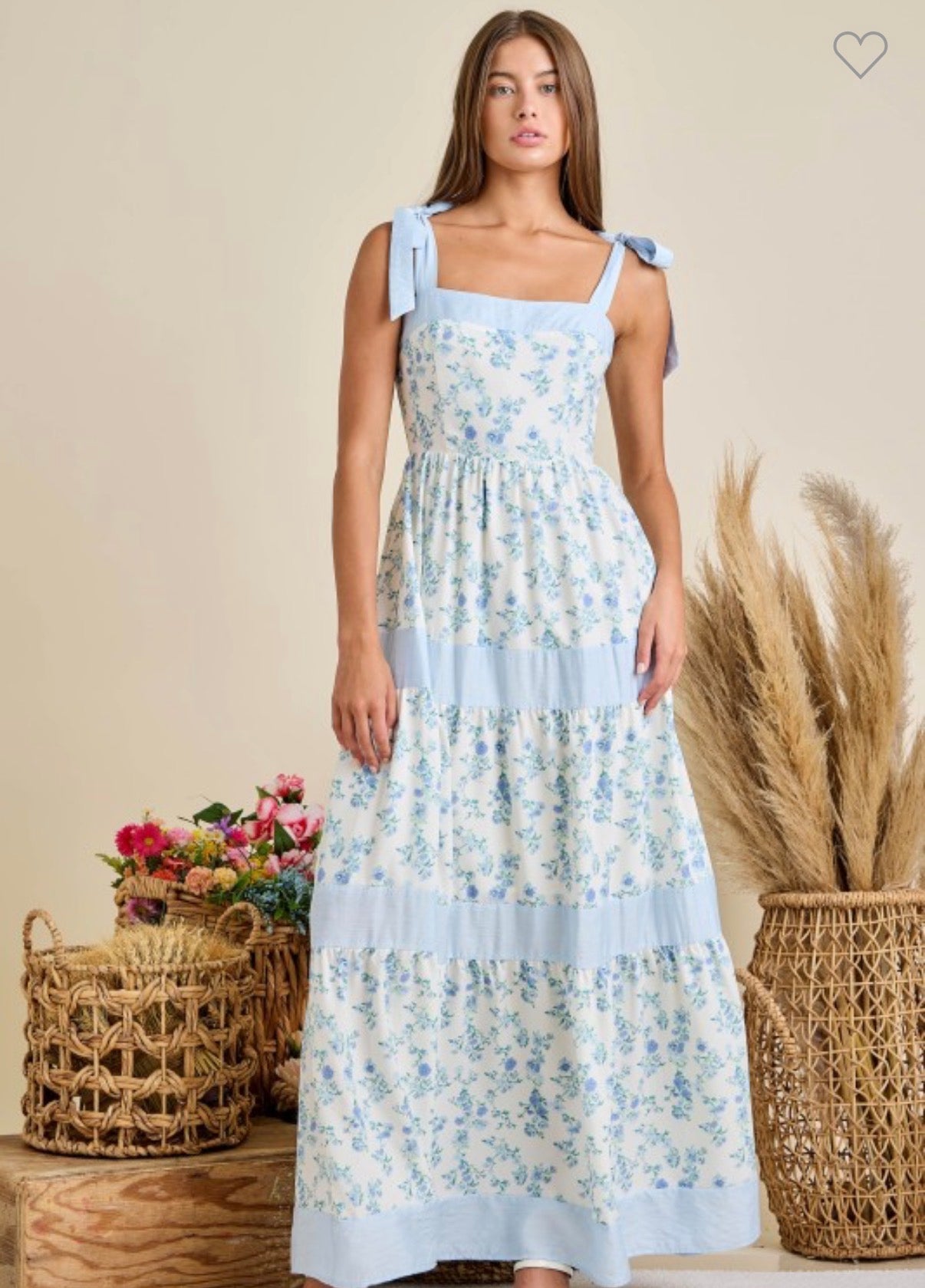 floral blue maxi dress