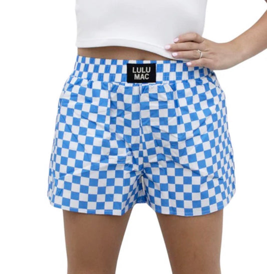 LULU MAC BLUE CHECKERED PRE ORDER